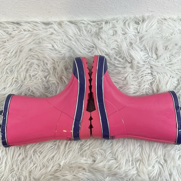 Northside Little Girls' Classic Solid Rainboot Pink / Purple Slip On Size 1 NEW - Picture 9 of 15